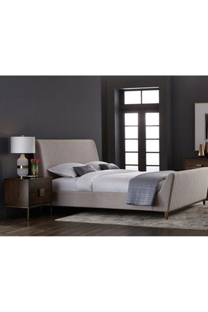 Modern European furniture - Acacia Wood 2-Drawer Nightstand - www.oroa.com