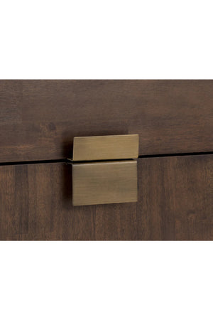 Modern European furniture - Acacia Wood 2-Drawer Nightstand - www.oroa.com