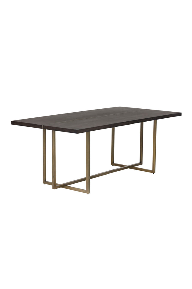 Contemporary Wood & Brass Dining Table | Splendido Jade | Oroa.com