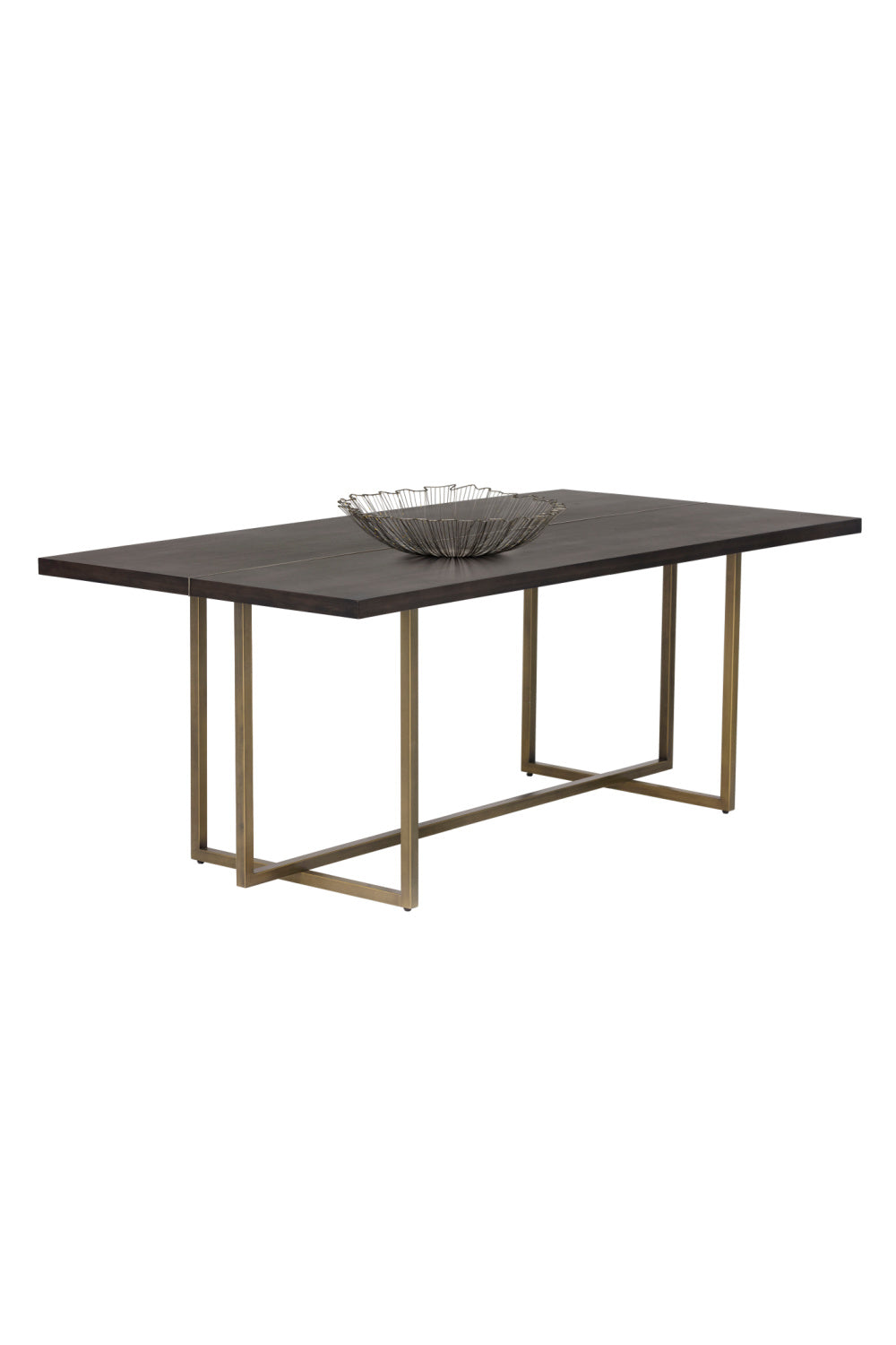 Contemporary Wood & Brass Dining Table | Splendido Jade | Oroa.com