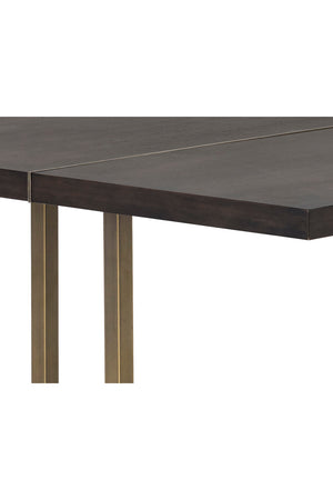 Contemporary Wood & Brass Dining Table | Splendido Jade | Oroa.com