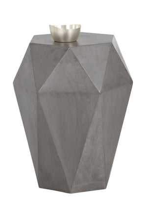   Modern European furniture - Gray Faceted Indoor/Outdoor End Table - www.oroa.com | Oroa.com