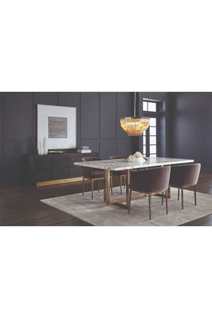   Modern European furniture - Brown Oak Fluted 4-Door Sideboard - www.oroa.com | Oroa.com