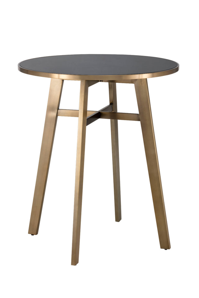 Modern European furniture - Gold Framed Glass Bar Table - www.oroa.com