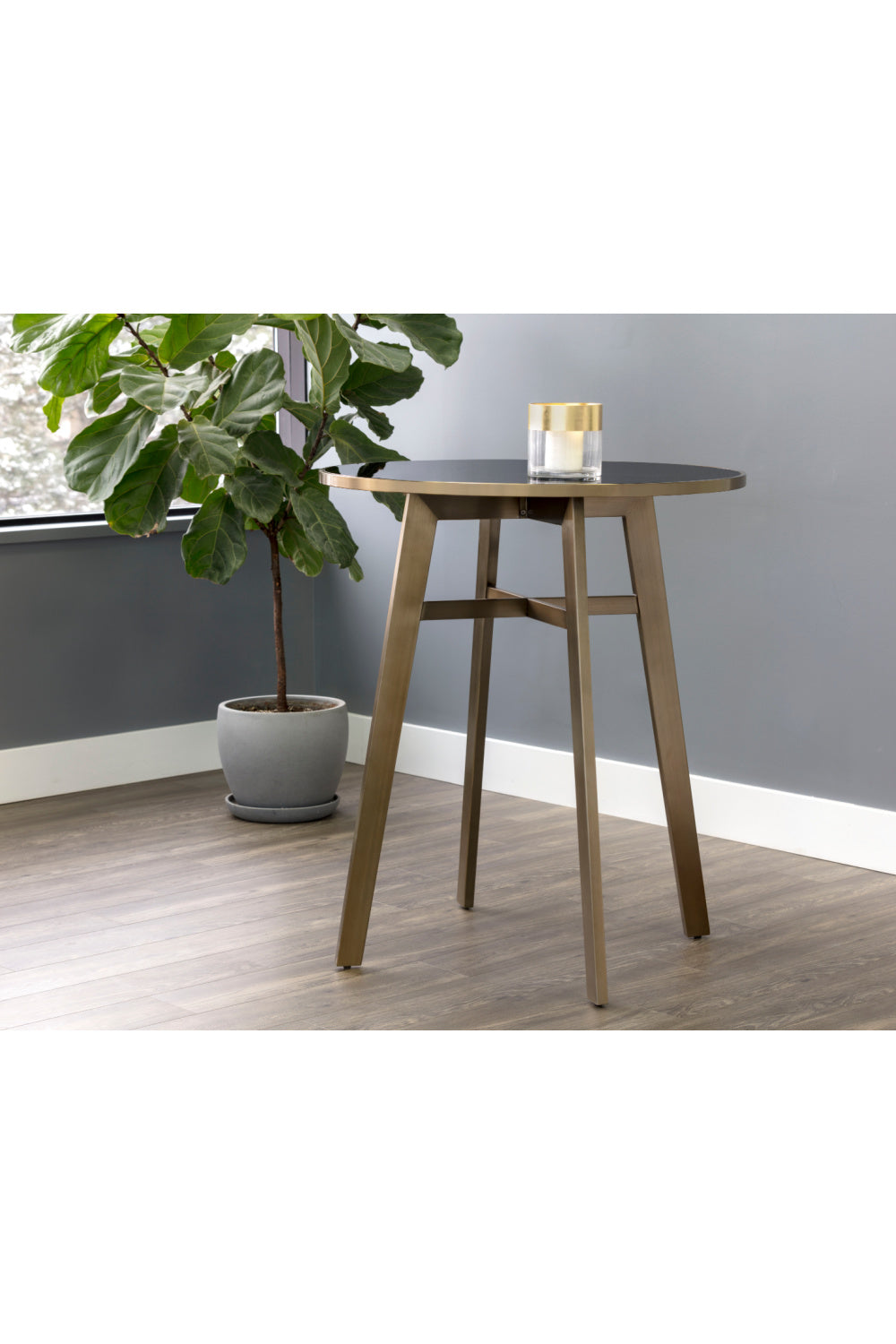   Modern European furniture - Gold Framed Glass Bar Table - www.oroa.com | Oroa.com