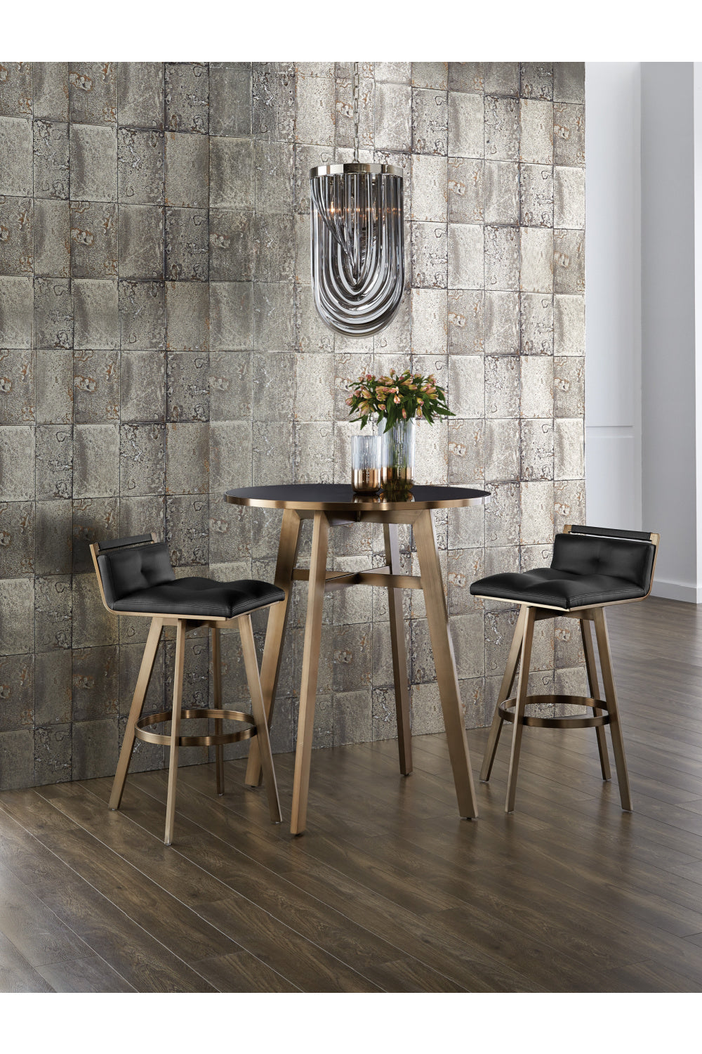   Modern European furniture - Gold Framed Glass Bar Table - www.oroa.com | Oroa.com