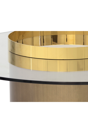   Modern European furniture - Cylindrical Gold Base Coffee Table - www.oroa.com | Oroa.com