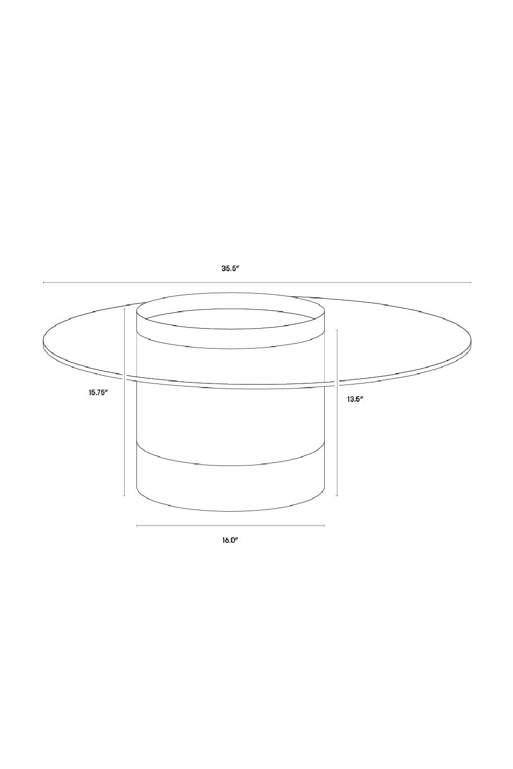   Modern European furniture - Cylindrical Gold Base Coffee Table - www.oroa.com | Oroa.com