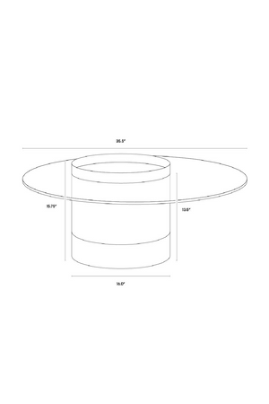   Modern European furniture - Cylindrical Gold Base Coffee Table - www.oroa.com | Oroa.com