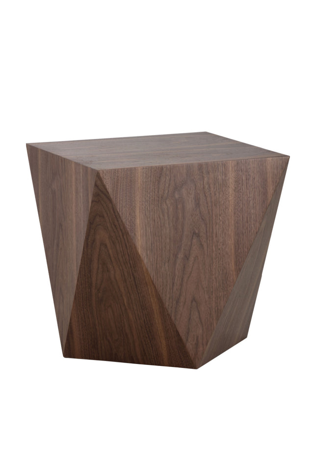 Modern European furniture - Geometrical Walnut End Table - www.oroa.com