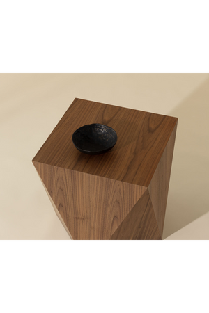  Modern European furniture - Geometrical Walnut End Table - www.oroa.com | Oroa.com