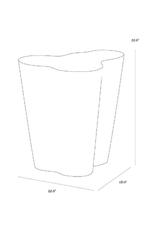 Modern European furniture - Marble-Look Indoor/Outdoor Side Table L - www.oroa.com