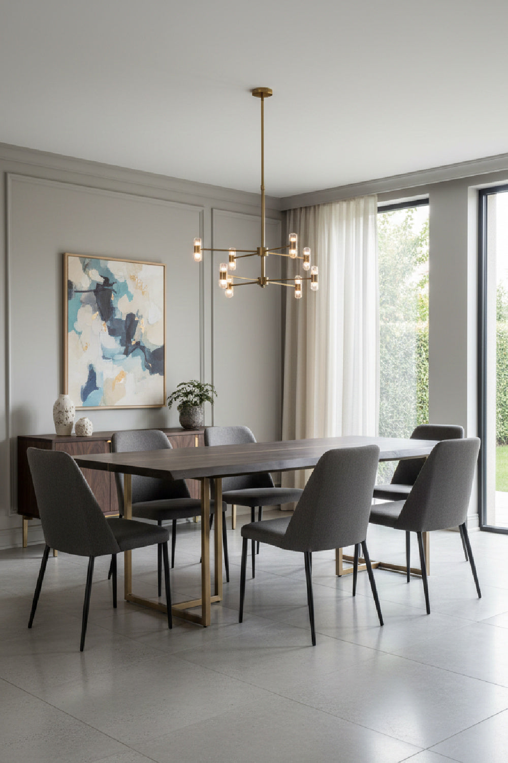   Modern European furniture - Smoked Acacia Wood Dining Table - www.oroa.com | Oroa.com