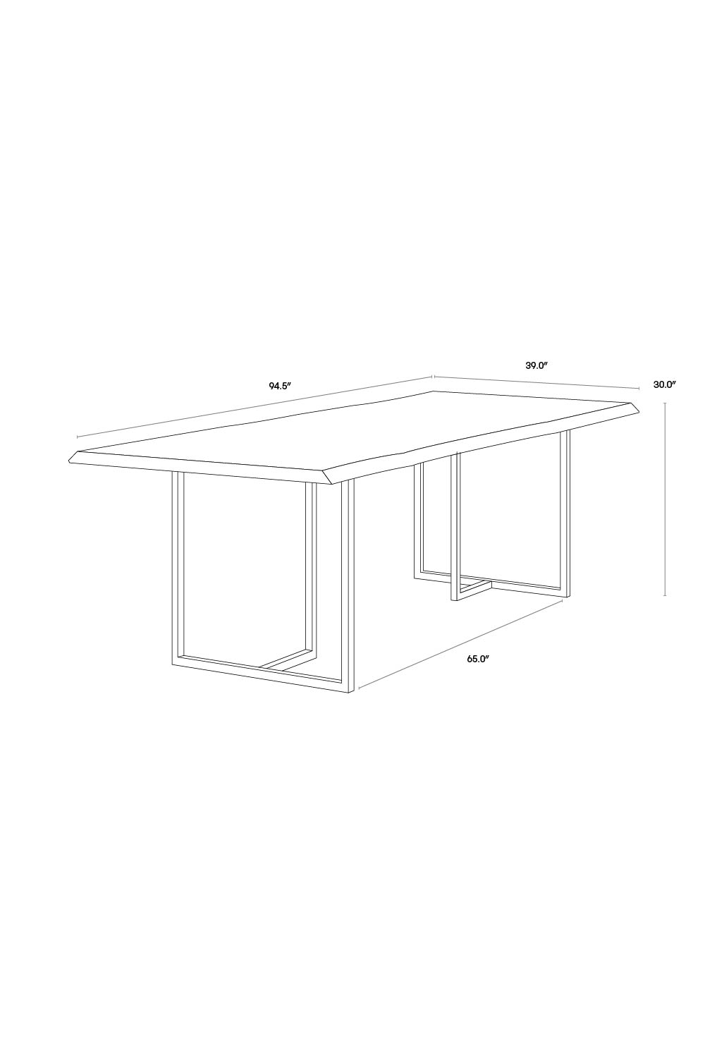   Modern European furniture - Smoked Acacia Wood Dining Table - www.oroa.com | Oroa.com