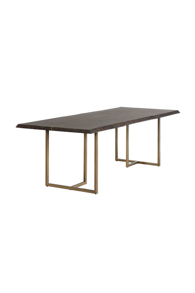Modern European furniture - Smoked Acacia Wood Dining Table - www.oroa.com