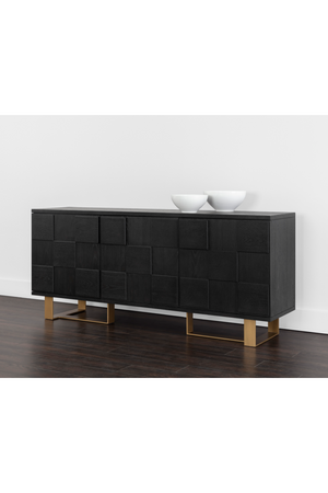   Modern European furniture - Checkered Smoked Acacia Sideboard - www.oroa.com | Oroa.com