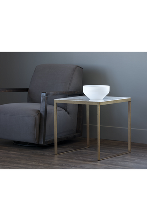   Modern European furniture - Italian Marble Square End Table - www.oroa.com | Oroa.com