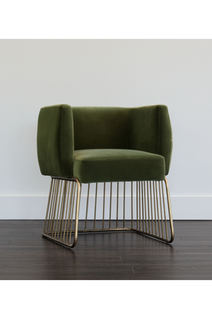   Modern European furniture - Green Fabric Modern Dining Chair - www.oroa.com | Oroa.com