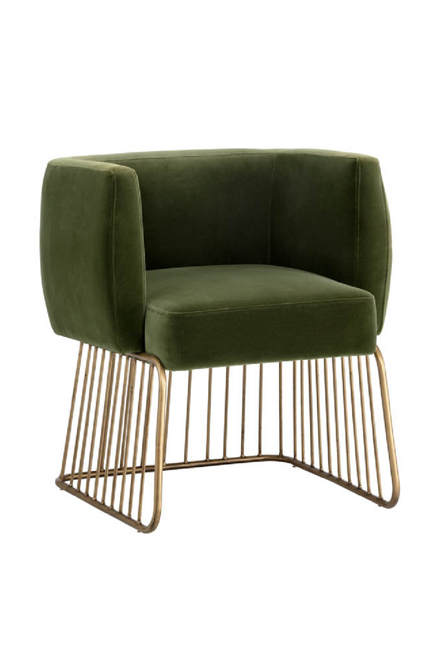 Modern European furniture - Green Fabric Modern Dining Chair - www.oroa.com