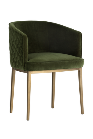   Modern European furniture - Green Diamond-Stitched Dining Chair - www.oroa.com | Oroa.com