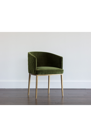   Modern European furniture - Green Diamond-Stitched Dining Chair - www.oroa.com | Oroa.com