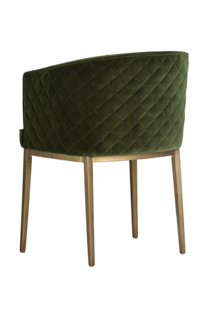   Modern European furniture - Green Diamond-Stitched Dining Chair - www.oroa.com | Oroa.com