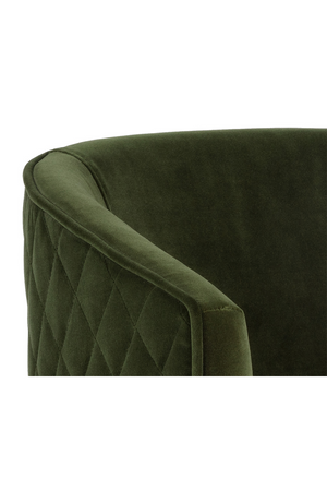   Modern European furniture - Green Diamond-Stitched Dining Chair - www.oroa.com | Oroa.com