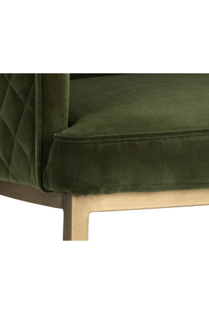   Modern European furniture - Green Diamond-Stitched Dining Chair - www.oroa.com | Oroa.com
