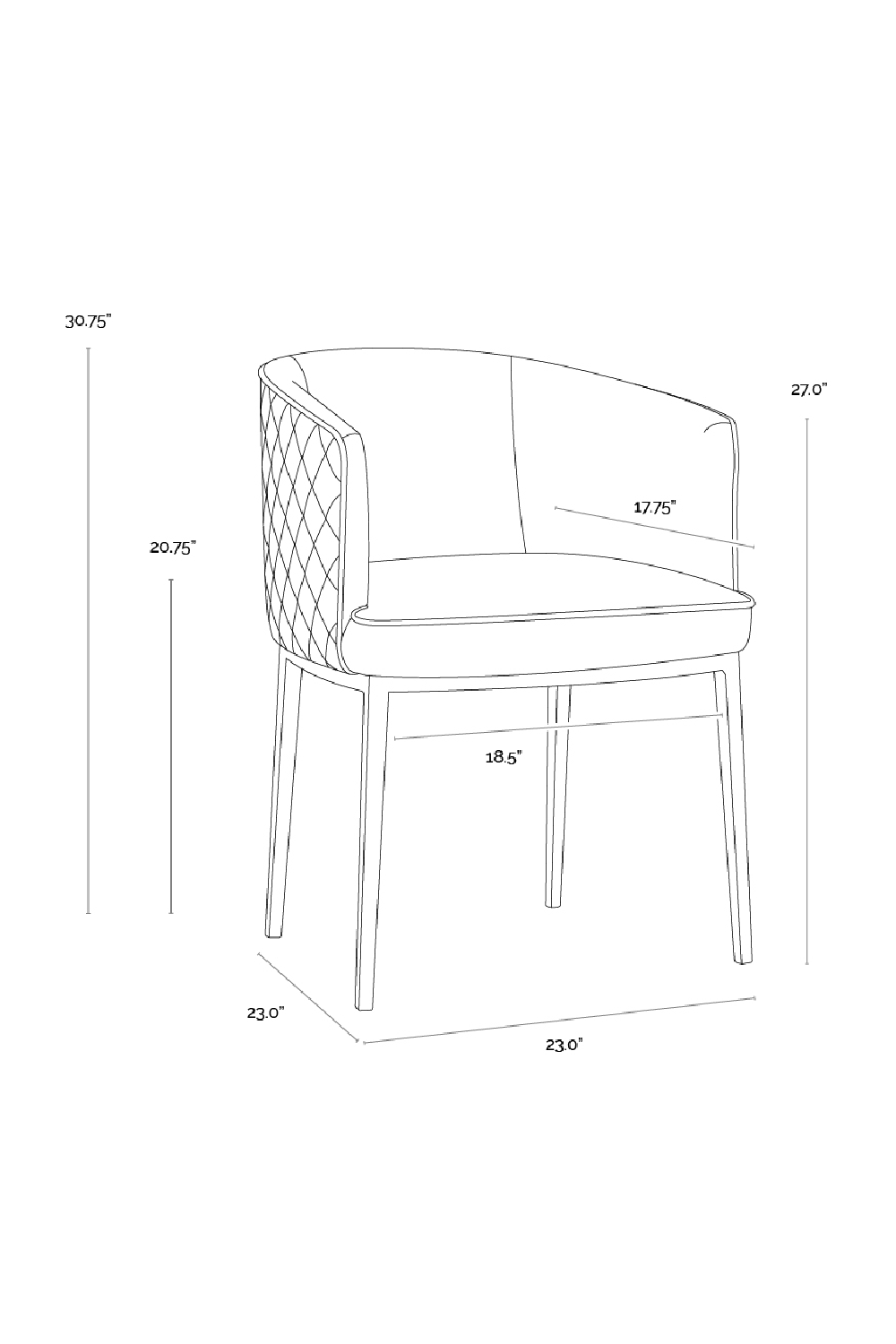   Modern European furniture - Green Diamond-Stitched Dining Chair - www.oroa.com | Oroa.com