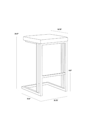   Modern European furniture - Black Leather Look Counter Stools (2) - www.oroa.com | Oroa.com