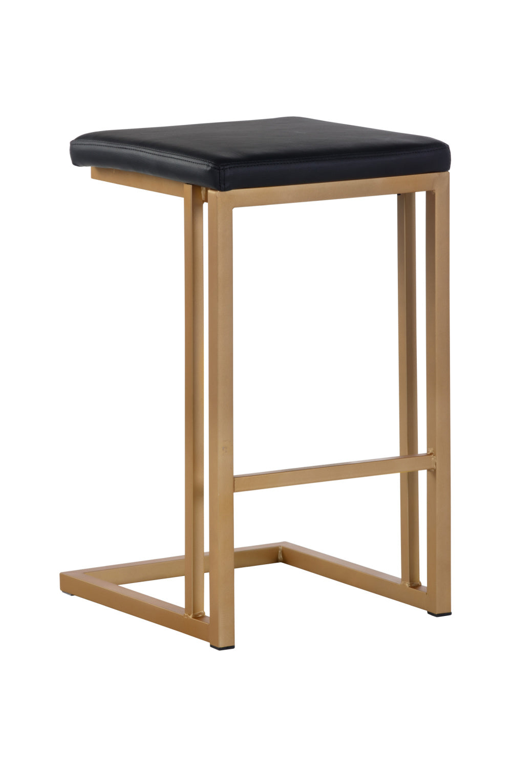   Modern European furniture - Black Leather Look Counter Stools (2) - www.oroa.com | Oroa.com