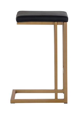   Modern European furniture - Black Leather Look Counter Stools (2) - www.oroa.com | Oroa.com