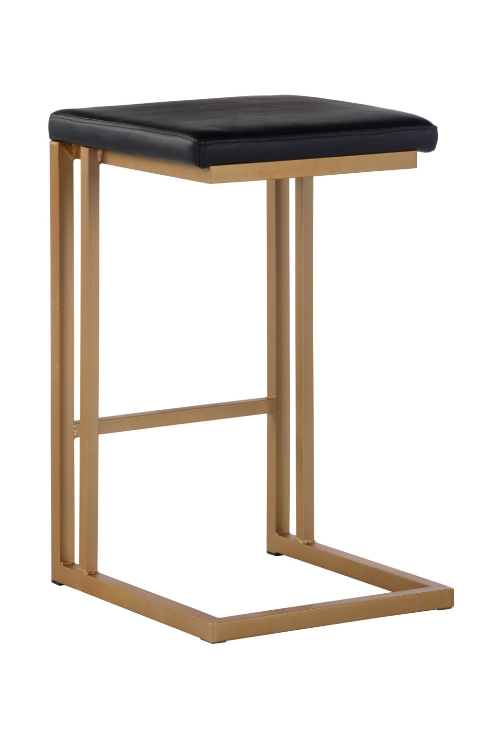   Modern European furniture - Black Leather Look Counter Stools (2) - www.oroa.com | Oroa.com