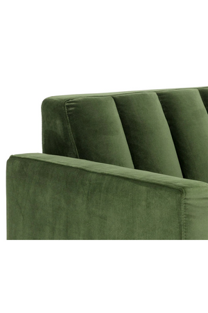   Modern European furniture - Channeled Green Velvet Sofa - www.oroa.com | Oroa.com