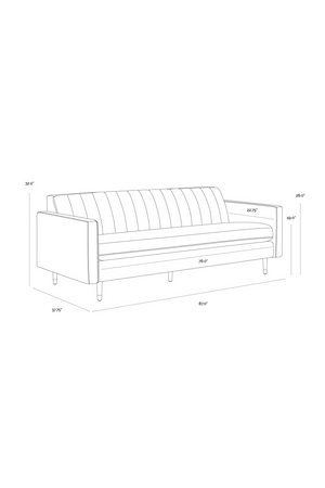   Modern European furniture - Channeled Green Velvet Sofa - www.oroa.com | Oroa.com