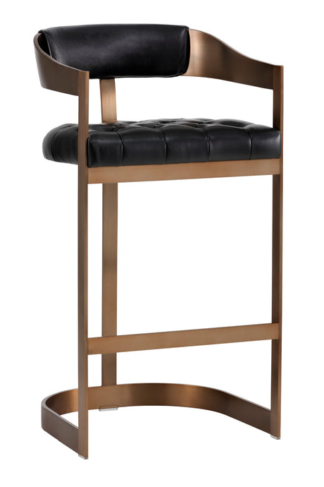 Modern European furniture - Antique Brass Framed Bar Stool - www.oroa.com