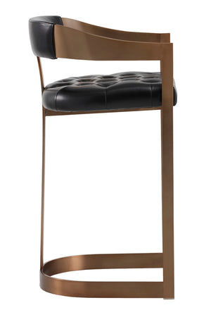 Modern European furniture - Antique Brass Framed Bar Stool - www.oroa.com