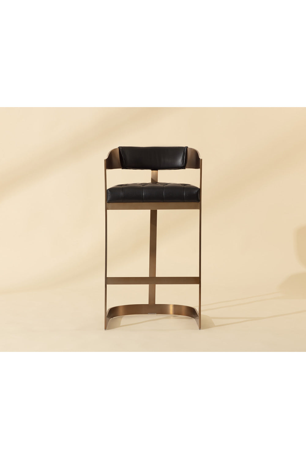 Modern European furniture - Antique Brass Framed Bar Stool - www.oroa.com