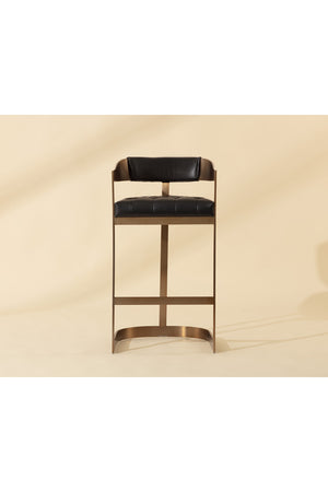 Modern European furniture - Antique Brass Framed Bar Stool - www.oroa.com