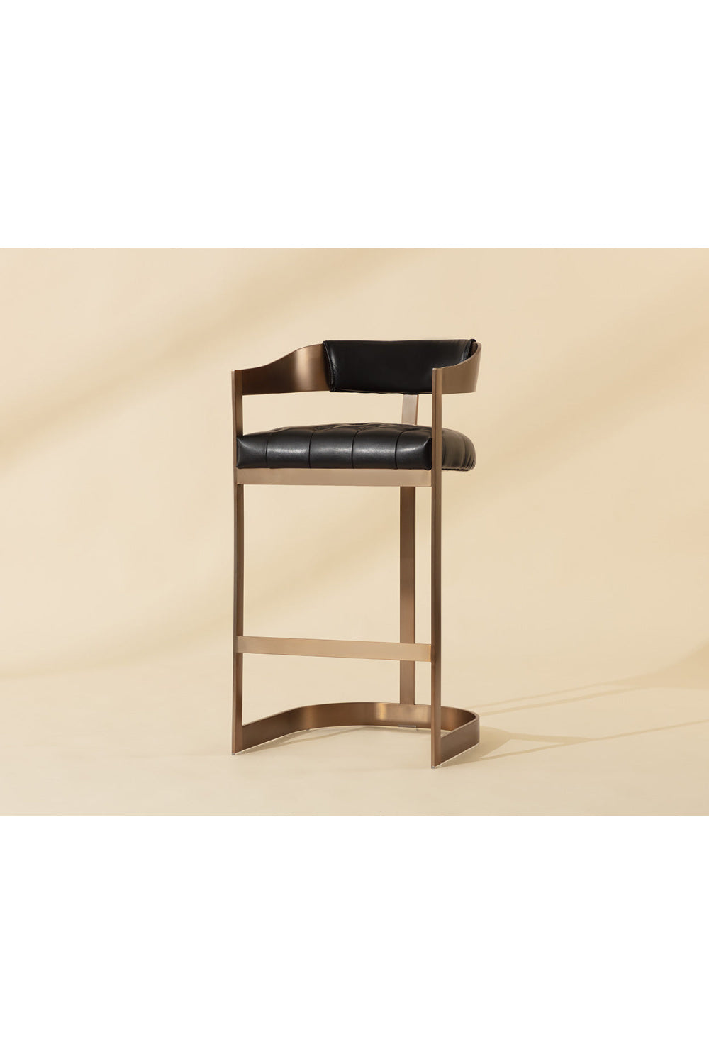 Modern European furniture - Antique Brass Framed Bar Stool - www.oroa.com