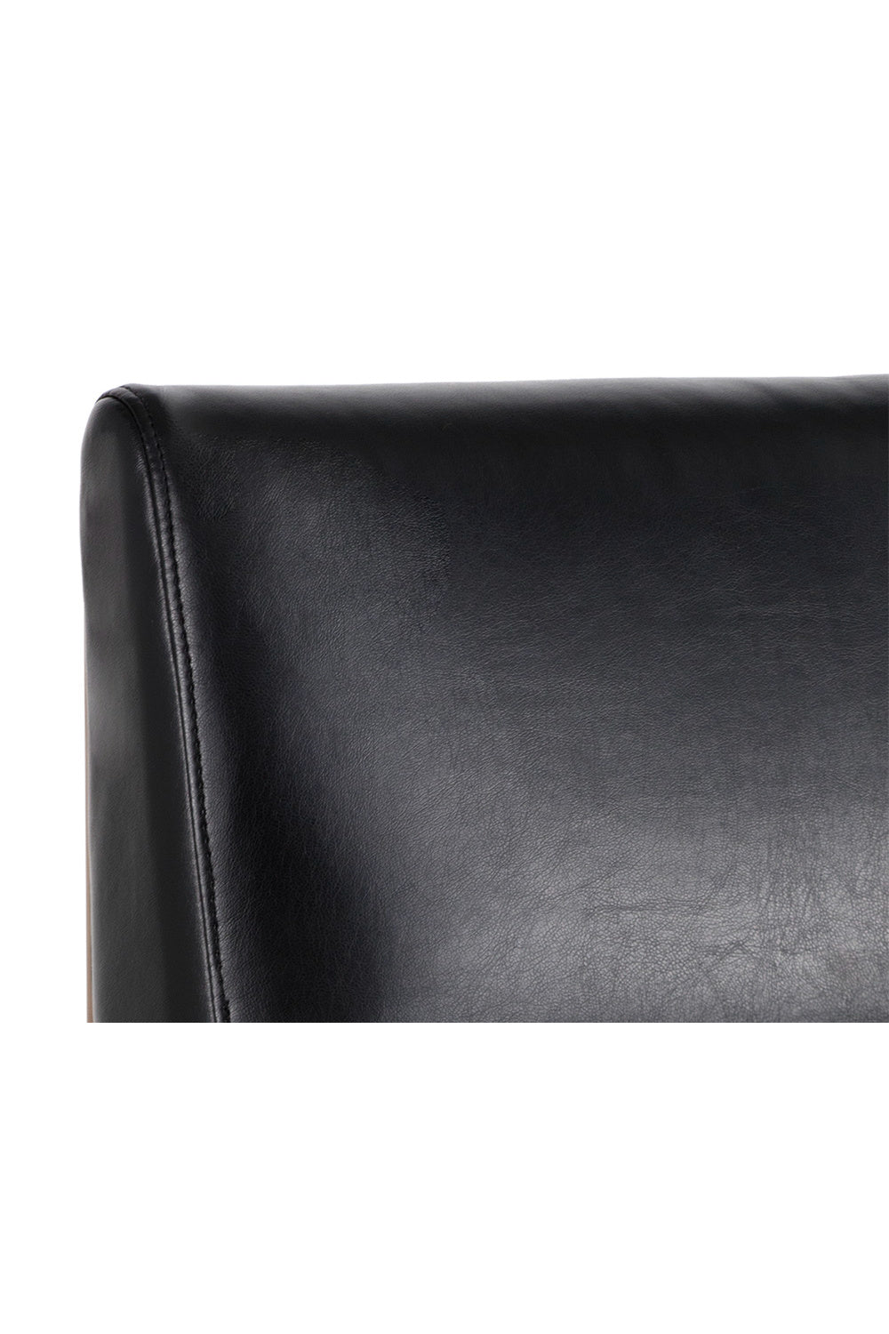 Modern European furniture - Black Leather Cantilevered Bar Stool  - www.oroa.com