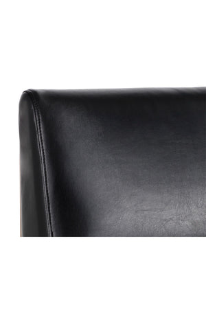 Modern European furniture - Black Leather Cantilevered Bar Stool  - www.oroa.com