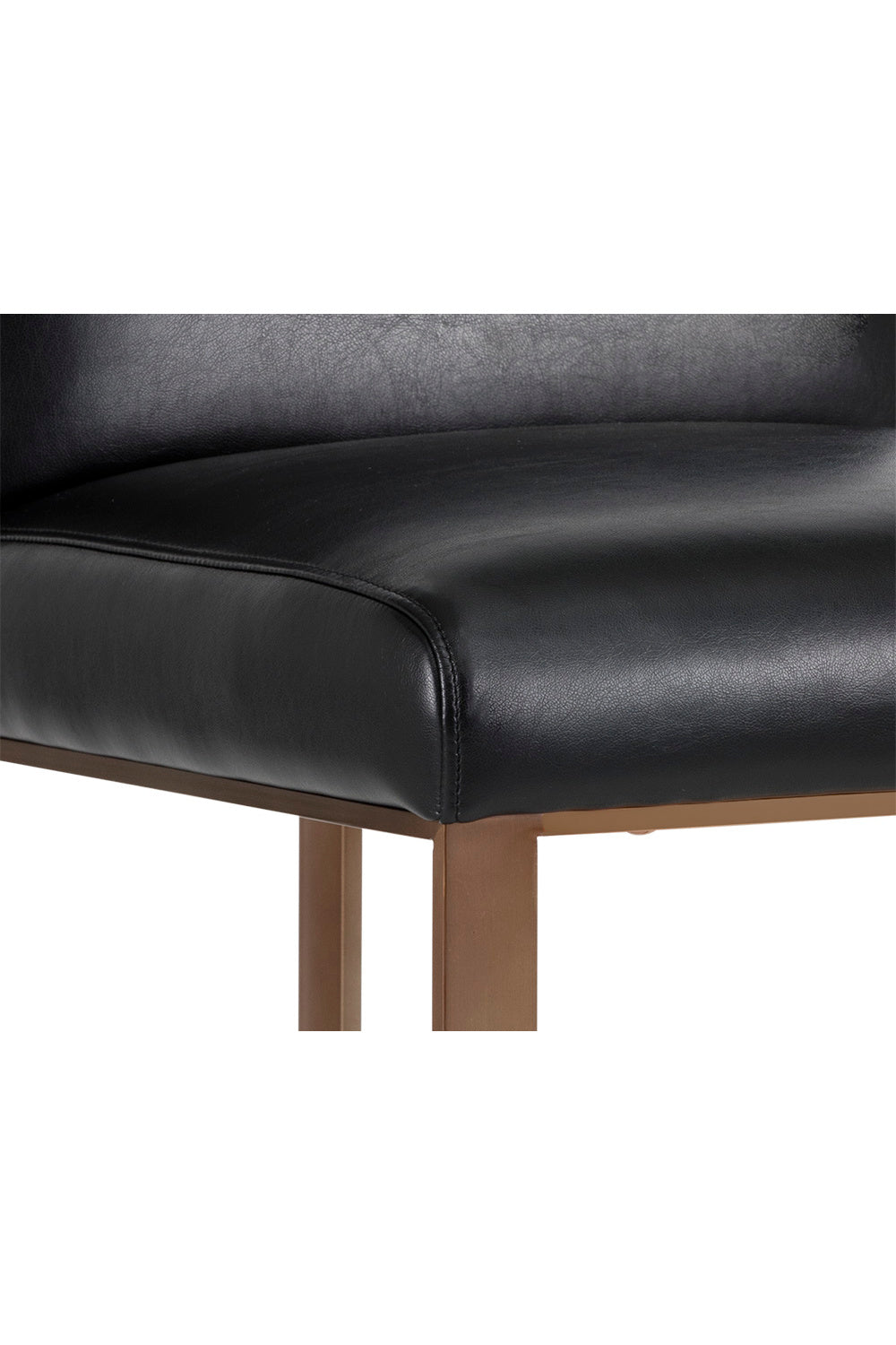 Modern European furniture - Black Leather Cantilevered Bar Stool  - www.oroa.com