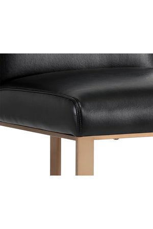   Modern European furniture - Black Bonded Leather Counter Stool - www.oroa.com | Oroa.com