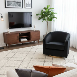 Modern European furniture - Curved Swivel Lounge Chair - www.oroa.com