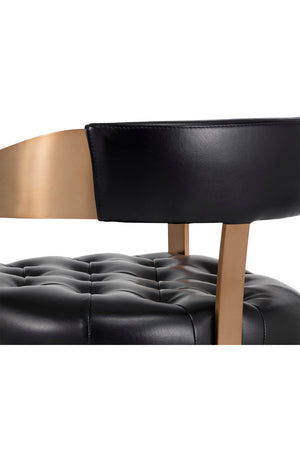 Black Leather T-Shaped Counter Stool | Splendido Beaumont | Oroa.com