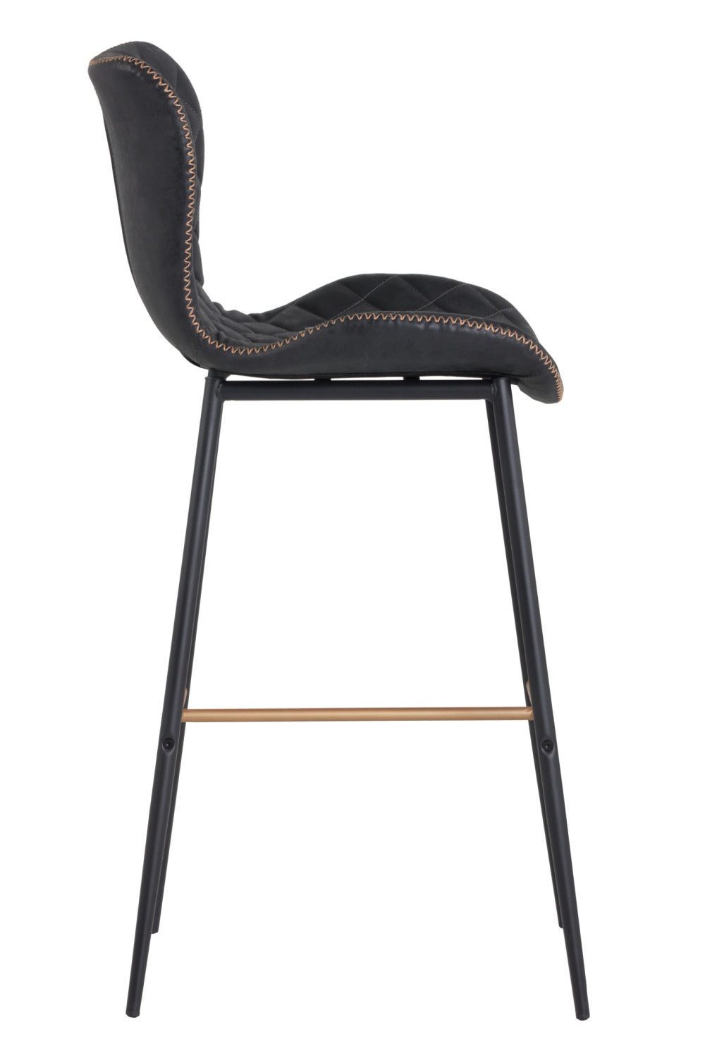 Modern European furniture - Diamond-Stitched Leather Look Bar Stools (2) - www.oroa.com