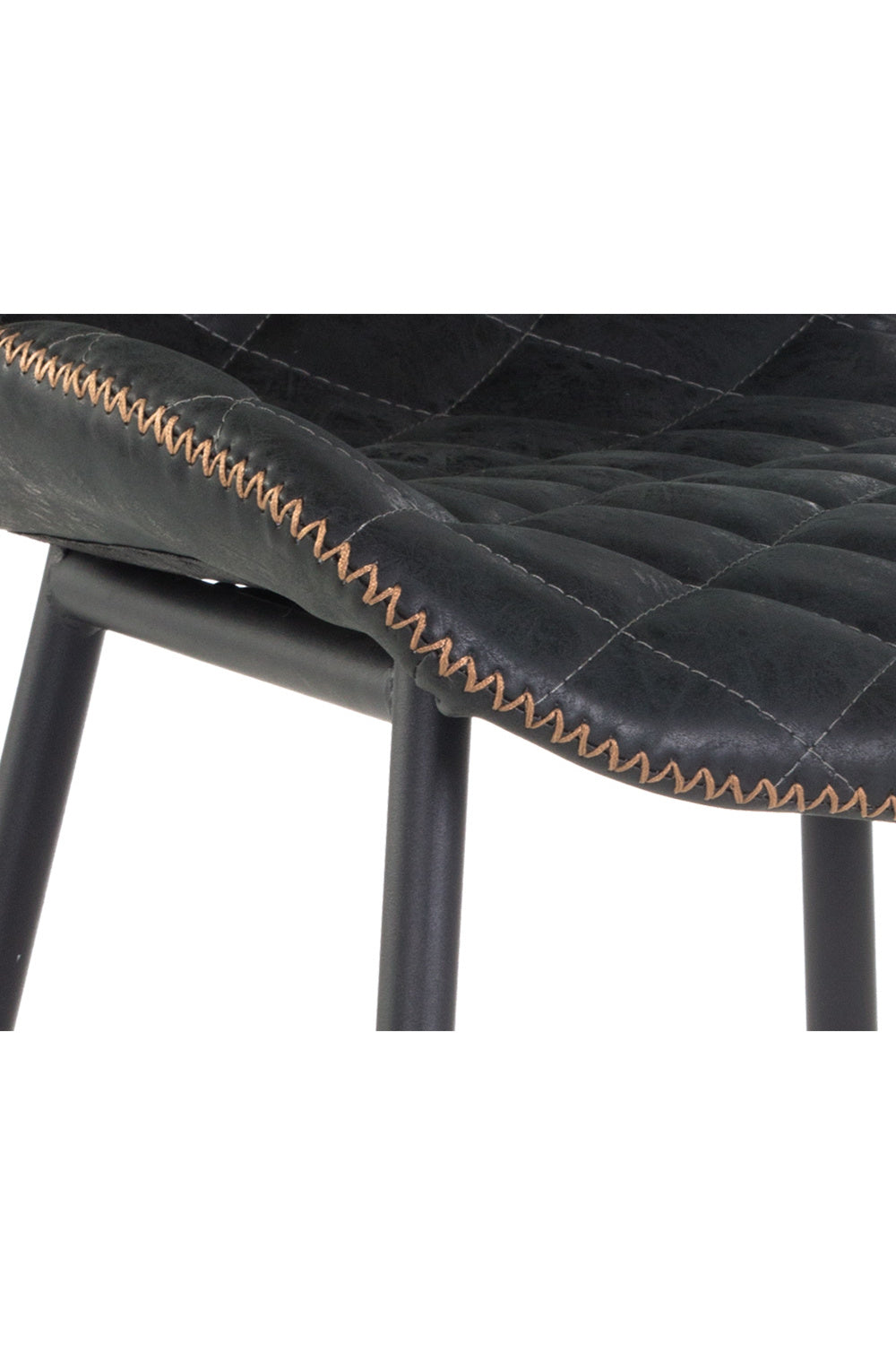 Leather-Look Diamond-Stitched  Counter Stools (2) | Splendido Lyla | Oroa.com