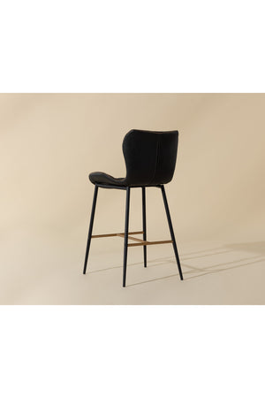 Modern European furniture - Leather-Look Diamond-Stitched  Counter Stools (2) - www.oroa.com
