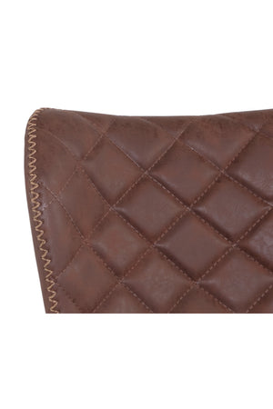 Modern European furniture - Diamond-Stitched Leather Look Bar Stools (2) - www.oroa.com